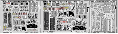 Eduard-Models TF104G Interior w/MB Seats for ITA (Painted) Plastic Model Aircraft Accessory 1/32 #32932