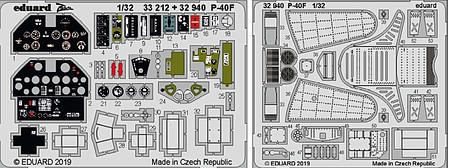 Eduard-Models P40F for TSM (Trumpeter) (Painted) Plastic Model Aircraft Accessory 1/32 Scale #32940