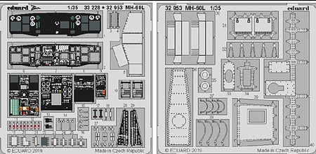 Eduard-Models MH60L for KTY (Kitty Hawk) (Painted) Plastic Model Aircraft Accessory 1/35 Scale #32953