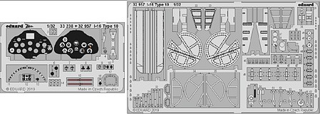 Eduard-Models I16 Type 10 for ICM (Painted) Plastic Model Aircraft Accessory 1/32 Scale #32957