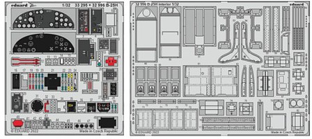 Eduard-Models B25H Interior for HK Models (Painted) Plastic Model Aircraft Accessory 1/32 Scale #32996