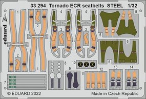 Eduard-Models Tornado ECR Seatbelts Steel for ITA (Painted) Plastic Model Aircraft Accessory 1/32 #33294