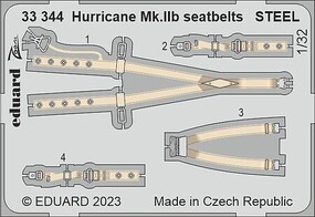 Eduard-Models Seatbelts Hurricane Mk IIb Steel for Revell Plastic Model Aircraft Accessory 1/32 #33344