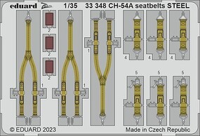 Eduard-Models CH54A Seatbelts Steel for ICM (Painted) Plastic Model Aircraft Accessory 1/35 Scale #33348