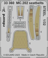 Eduard-Models MC202 Seatbelts Steel Style for Italeri Plastic Model Aircraft Accessory 1/32 Scale #33360