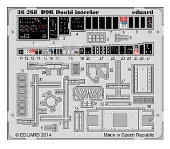 Eduard-Models D9R Doobi Interior detail for Meng Plastic Model Vehicle Accessory 1/35 Scale #36268
