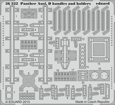 Eduard-Models Panther Ausf D Handles & Holders for TAM Plastic Model Vehicle Accessory 1/35 Scale #36332