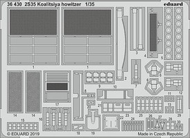 Eduard-Models 2S35 Koalitsiya Howitzer for Zvezda Plastic Model Aircraft Accessory 1/35 #36430