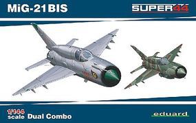 MiG21BIS Fighter Dual Combo Plastic Model Airplane Kit 1/144 Scale #4427