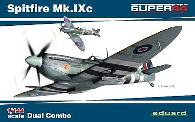 Eduard-Models Spitfire Mk IXc Fighter Dual Combo Plastic Model Airplane Kit 1/144 Scale #4429