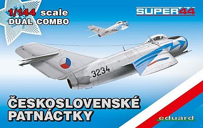 Eduard-Models MiG15 Fighter Dual Combo (Limited Edition) Plastic Model Airplane Kit 1/144 Scale #4441
