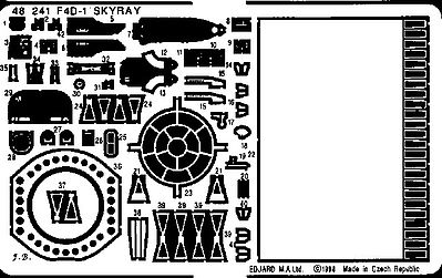 Eduard-Models F4D1 Skyray details for Tamiya Plastic Model Aircraft Accessory 1/48 Scale #48241