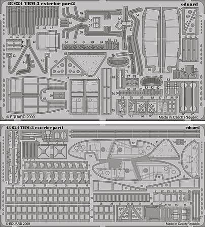 Eduard-Models TBM3 Exterior for Hobby Boss (D) Plastic Model Aircraft Accessory 1/48 Scale #48624