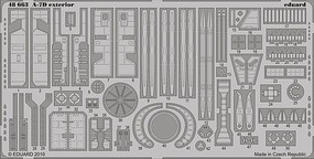 Eduard-Models A7D Exterior detail for Hobby Boss Plastic Model Aircraft Accessory 1/48 Scale #48663
