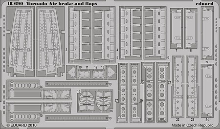 Eduard-Models Tornado Air Brake & Flaps for HBO (D) Plastic Model Aircraft Accessory 1/48 Scale #48690