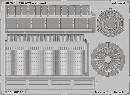Eduard-Models MiG27 Exhaust detail for Italeri Plastic Model Aircraft Accessory 1/48 Scale #48709