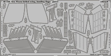 Eduard-Models Sea Vixen Landing Flaps, Folded Wing (ARX) Plastic Model Aircraft Accessory 1/48 #48723