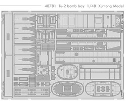 Eduard-Models Tu2 Bomb Bay details for XTL Plastic Model Aircraft Accessory 1/48 Scale #48781