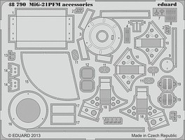 Eduard-Models MiG21 PFM Accessories for eduard (D) Plastic Model Aircraft Accessory 1/48 Scale #48790
