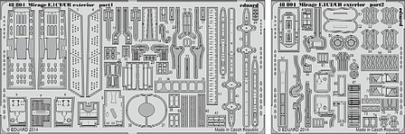 Eduard-Models 1/48 Aircraft- Mirage F 1CT/CR Exterior for KTY