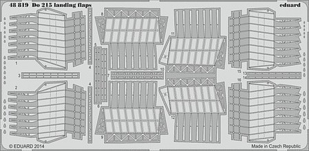 Eduard-Models Do215 Landing Flaps for ICM Plastic Model Aircraft Accessory 1/48 Scale #48819