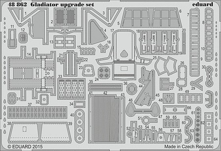 Eduard-Models 1/48 Aircraft- Gladiator Upgrade Set for EDU