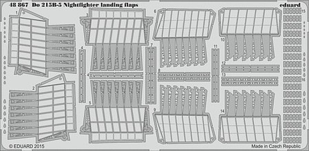 Eduard-Models Do215B5 Night Fighter Landing Flaps (ICM) Plastic Model Aircraft Accessory 1/48 #48867