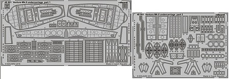 Eduard-Models Ventura Mk II Undercarriage for Revell Plastic Model Aircraft Accessory 1/48 Scale #48901