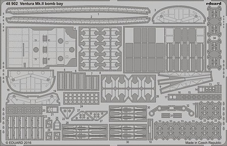 Eduard-Models Ventura Mk II Bomb Bay for Revell Plastic Model Aircraft Accessory 1/48 Scale #48902