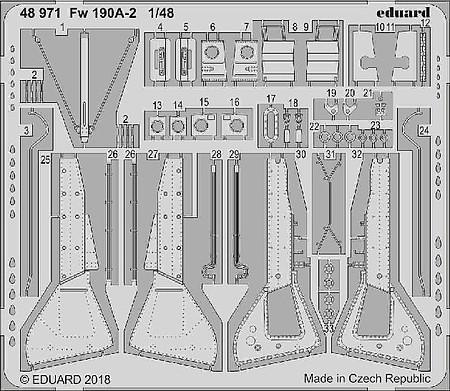 Eduard-Models Fw109A2 details for Eduard Plastic Model Aircraft Accessory 1/48 Scale #48971
