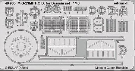 Eduard-Models MiG23MF FOD for EDU/Brassin Set Plastic Model Aircraft Accessory 1/48 Scale #48983