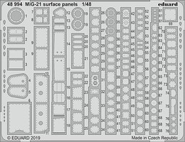 Eduard-Models MiG21 Surface Panels for Eduard Plastic Model Aircraft Accessory 1/48 Scale #48994