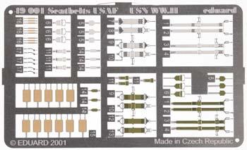 Eduard-Models PE Seatbelts USAF/USN WWII (painted) Plastic Model Aircraft Accessory 1/48 Scale #49001