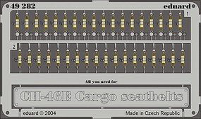 Eduard-Models CH46E Sea Knight Seatbelts Cargo Type for ACY Plastic Model Aircraft Accessory 1/48 #49282