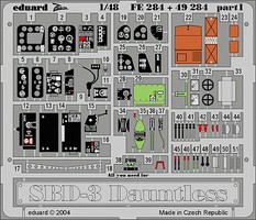 Eduard-Models SBD3 details for ATE (Painted) Plastic Model Aircraft Accessory 1/48 Scale #49284