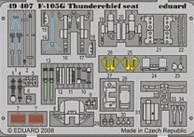 Eduard-Models F105G Seat for RMX (Painted) (D) Plastic Model Aircraft Accessory 1/48 Scale #49407