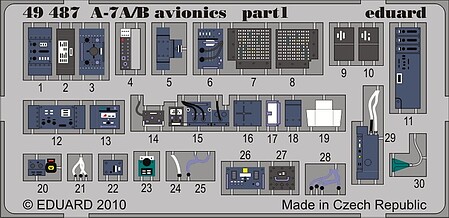 Eduard-Models A7A/B Avionics for Hobby Boss (D) Plastic Model Aircraft Accessory 1/48 Scale #49487