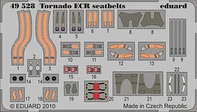 Eduard-Models Tornado ECR Seatbelts for HBO (D) Plastic Model Aircraft Accessory 1/48 Scale #49528