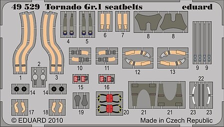 Eduard-Models Tornado GR1 Seatbelts for HBO (D) Plastic Model Aircraft Accessory 1/48 Scale #49529