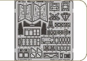 Eduard-Models Mirage B Interior for Kinetic (D) Plastic Model Aircraft Accessory 1/48 Scale #49555