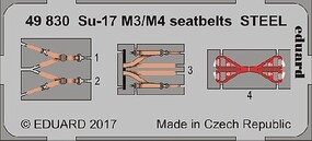 Eduard-Models Su17 M3/4 Steel Seatbelts for KTY (D) Plastic Model Aircraft Accessory 1/48 Scale #49830