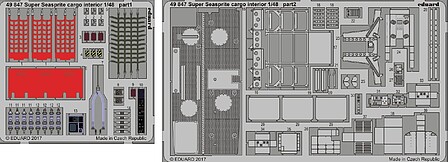 Eduard-Models Super Seasprite Cargo Interior for KTY Plastic Model Aircraft Accessory 1/48 Scale #49847