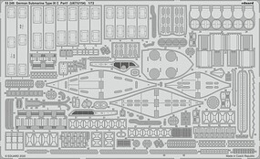 Eduard-Models German Submarine Type IX C Part 1 for Revell Plastic Model Ship Accessory 1/72 Scale #53249