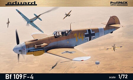 Eduard-Models WWII Bf109F4 German Fighter (Profi-Pack) Plastic Model Airplane Kit 1/72 Scale #70155