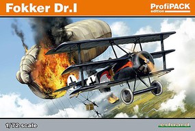 Eduard-Models Fokker Dr.I Fighter (Profi-Pack Plastic Kit) Plastic Model Airplane Kit 1/72 Scale #7039