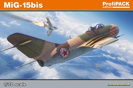 Eduard-Models Mig15bis Fighter (Profi-Pack Plastic Kit) Plastic Model Airplane Kit 1/72 Scale #7059