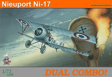 Eduard Models Nieuport Ni17 BiPlane Dual Combo -- Plastic Model Airplane Kit -- 1/72 Scale -- #7071