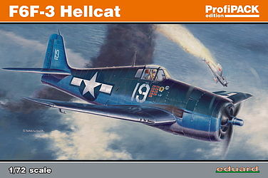 Eduard-Models F6F3 Hellcat Aircraft (Profi-Pack) Plastic Model Airplane Kit 1/72 Scale #7076