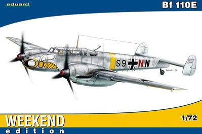Eduard-Models Bf110E Fighter (Weekend Edition) Plastic Model Airplane Kit 1/72 Scale #7419