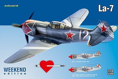 Eduard-Models La7 Fighter (Weekend Edition) Plastic Model Airplane Kit 1/72 Scale #7425